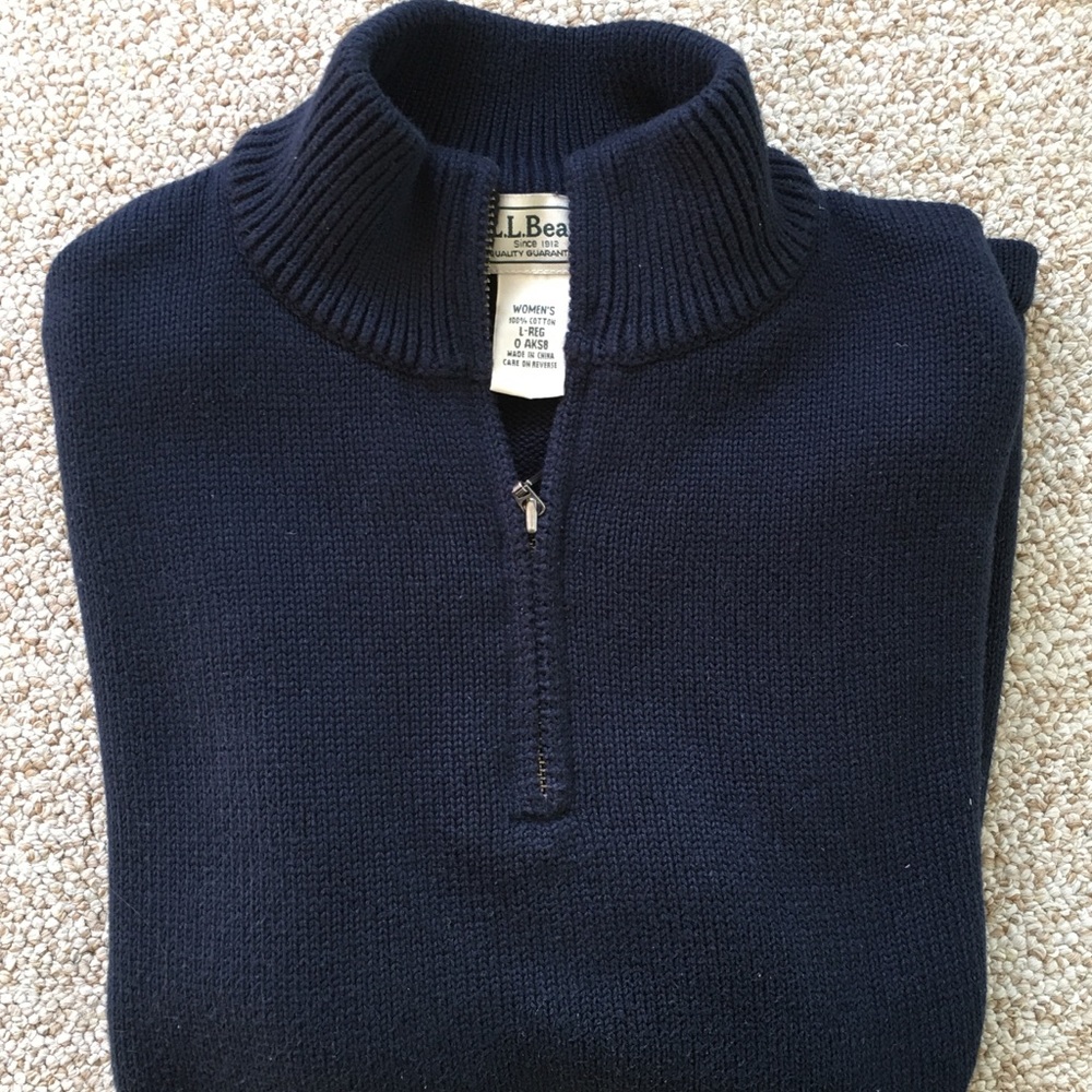 LL Bean Sweater Navy Women’s Size L